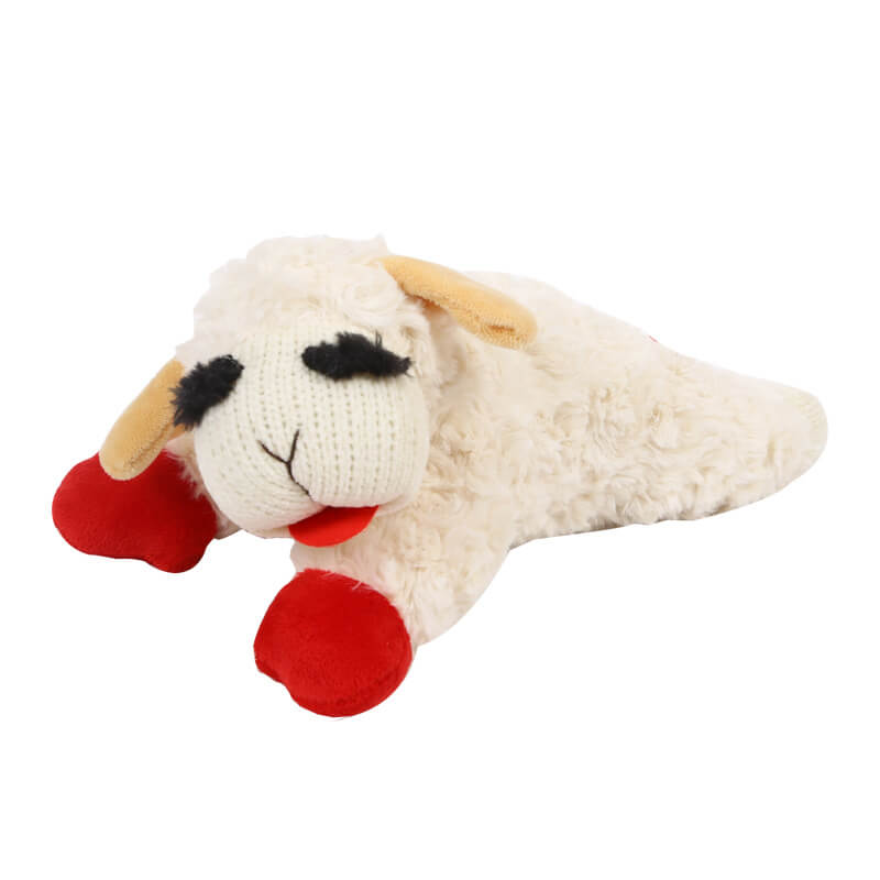 Giocattolo interattivo per cani in peluche a forma di agnello con scomettitore