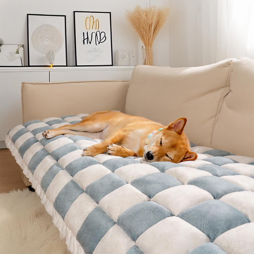 Coperta per animali in plaid patchwork, protettore per mobili, copertura per divano