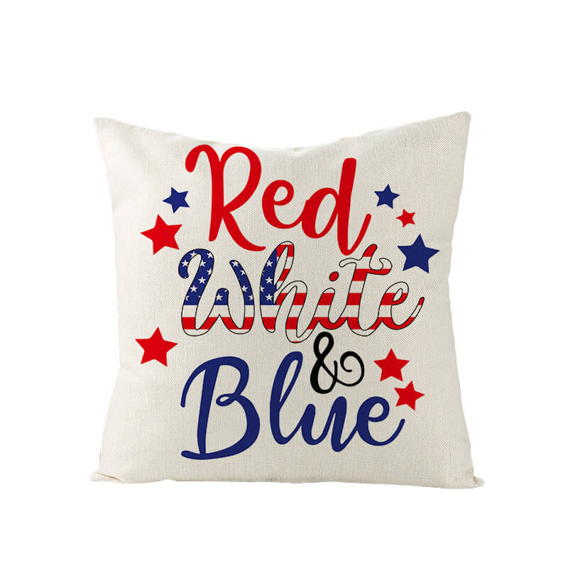 American Flag Style Independence Day Decor Sofa Pillow