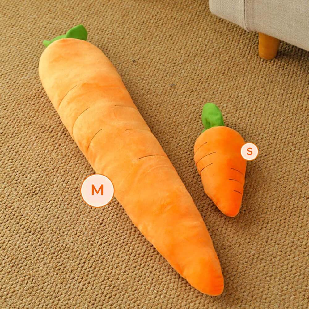 Giocattolo interattivo per cani in peluche a forma di carota con suono.