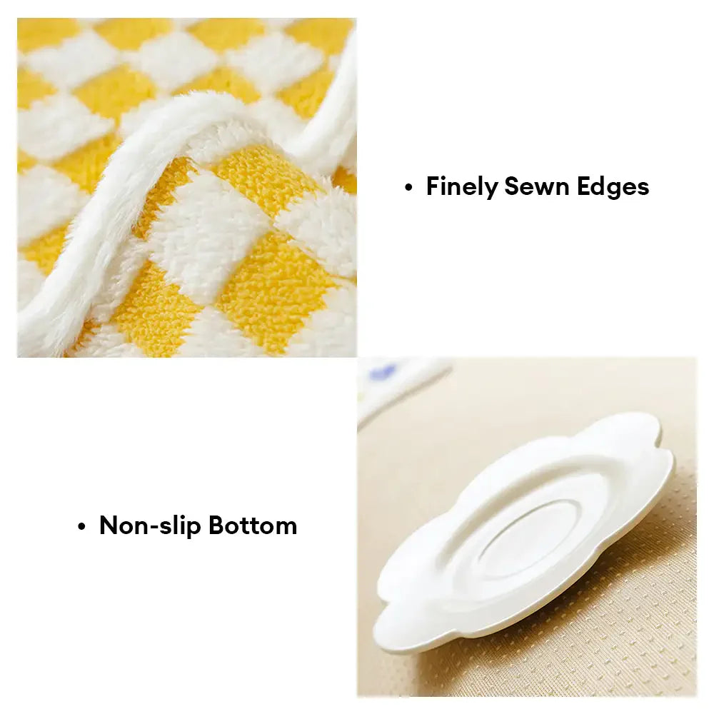 Copertura per divano in tessuto a scacchi classico, confortevole, resistente ai graffi e antiscivolo.