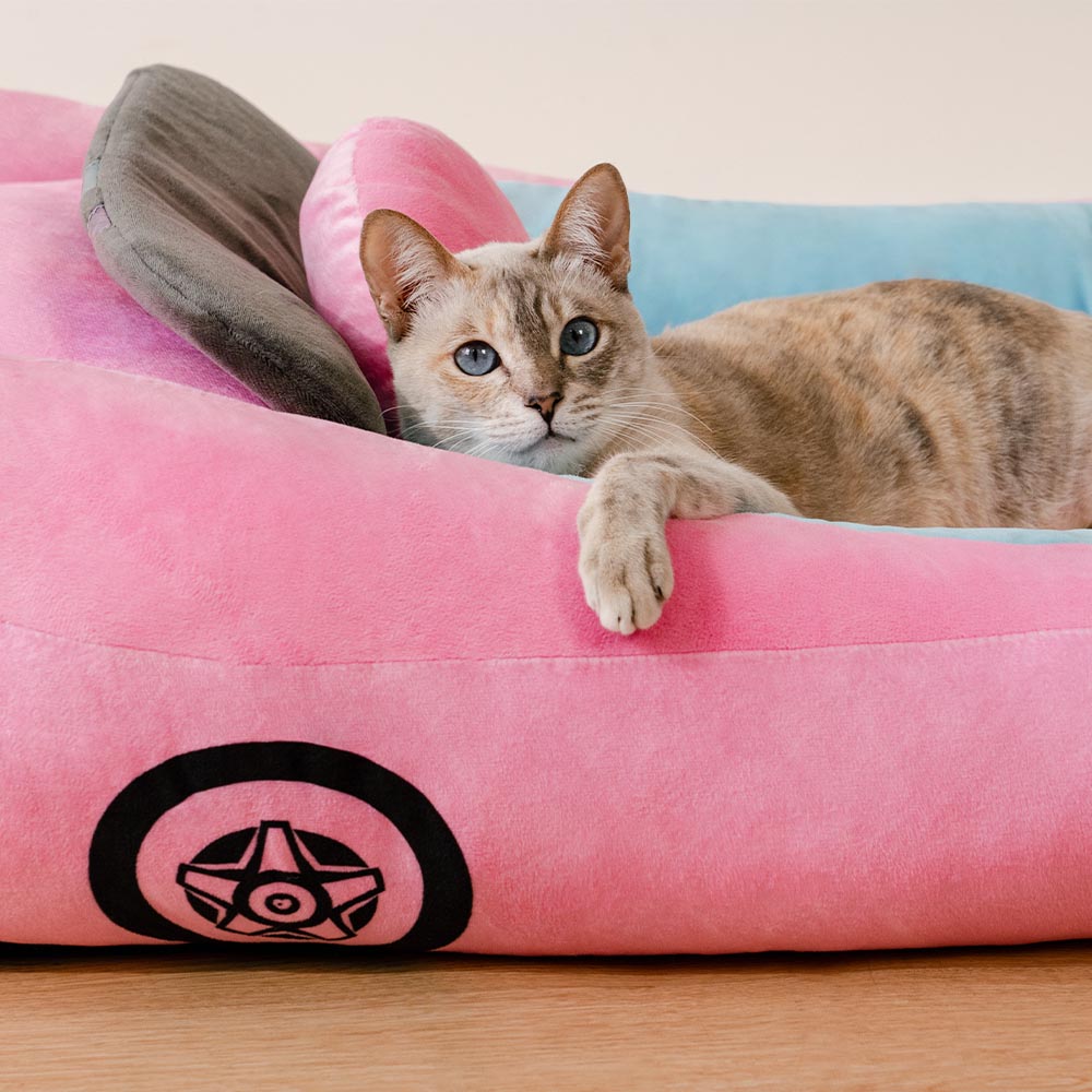 Letto per gatti imbottito a forma di auto da corsa cabriolet classica - Fast＆Fur