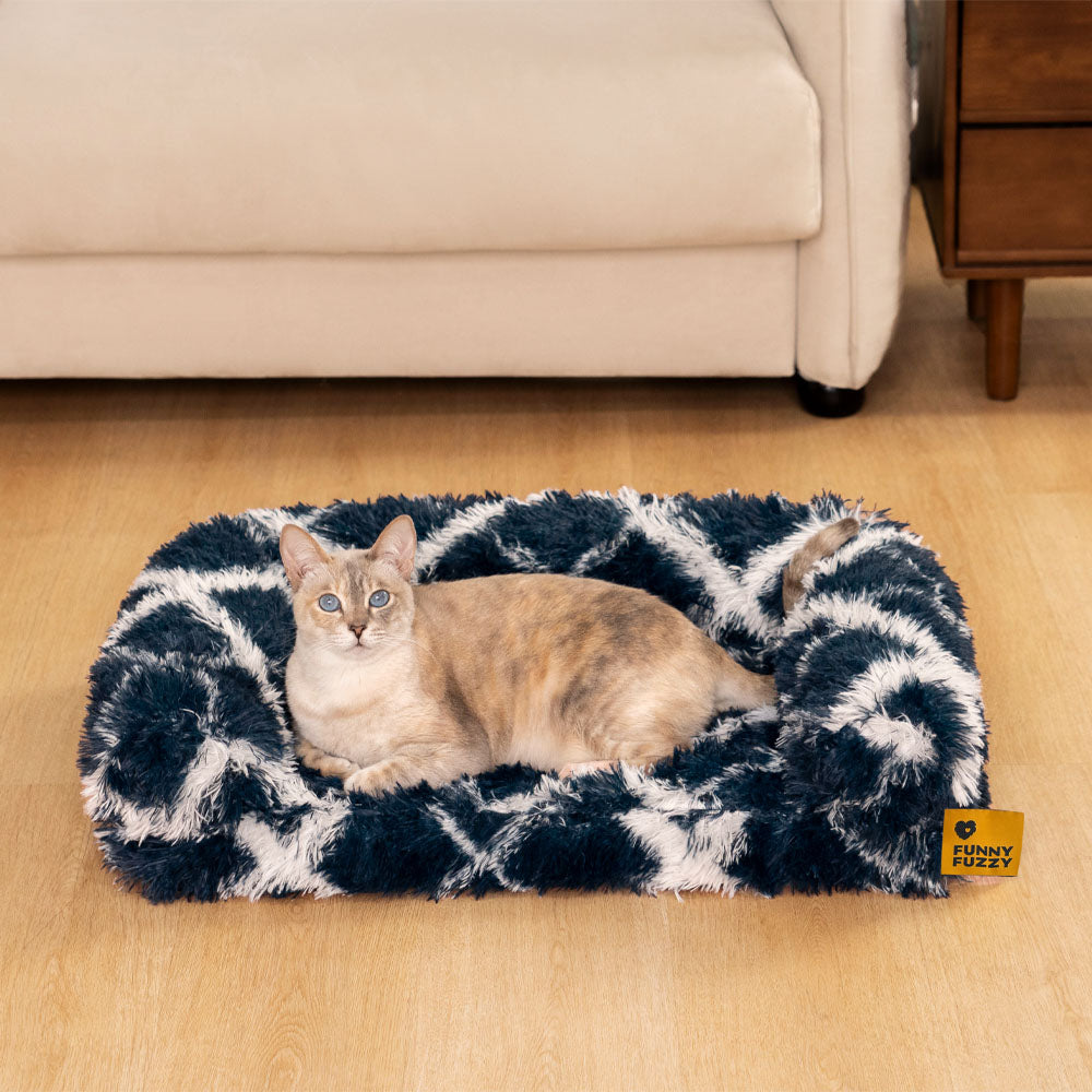 Divano letto per gatti ortopedico a cuscino a quadri classico - Comfort accogliente
