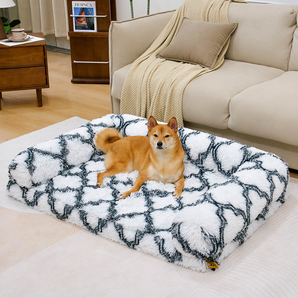 Divano Letto Ortopedico per Cani a Cuscino Classico a Quadri - Comfort Accogliente