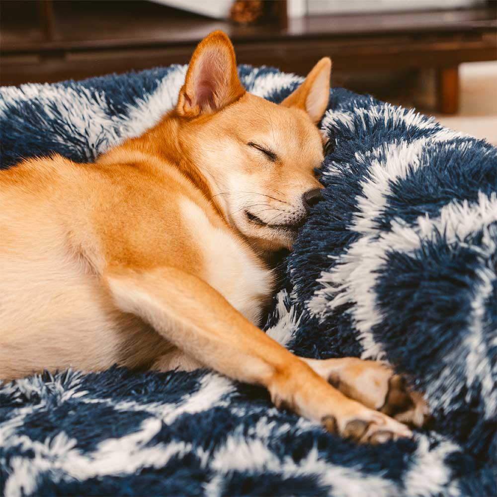 Divano Letto Ortopedico per Cani a Cuscino Classico a Quadri - Comfort Accogliente