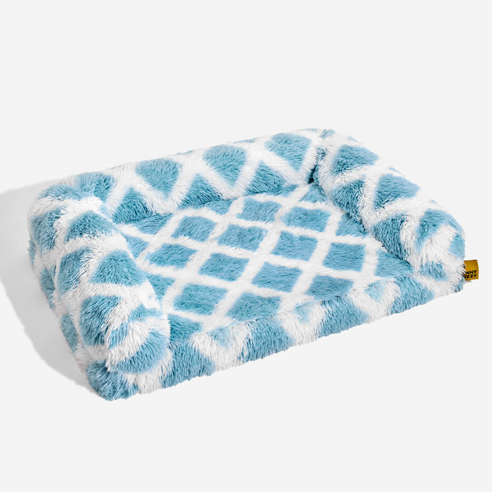 Classic Plaid Orthopedic Bolster Cat Sofa Bed - Cozy Comfort