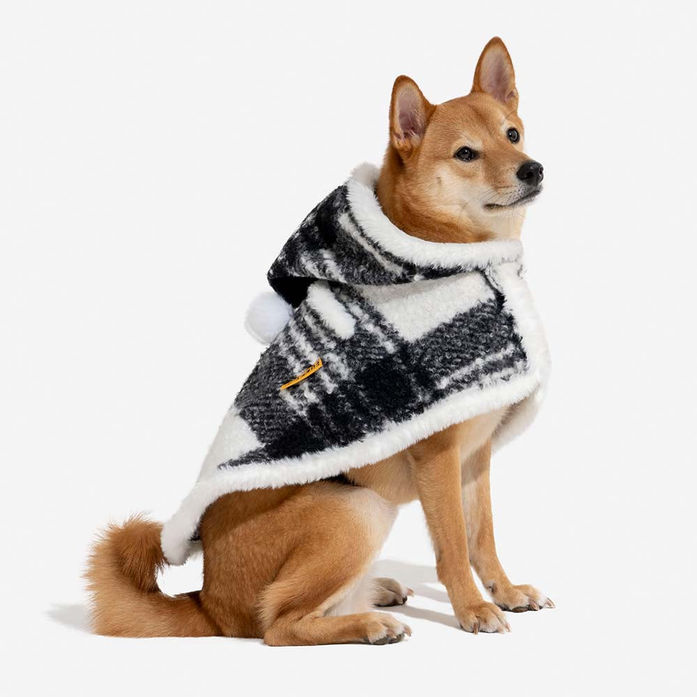 Poncho Classico a Quadri Caldo per Umani e Cani - Compagni Festivi
