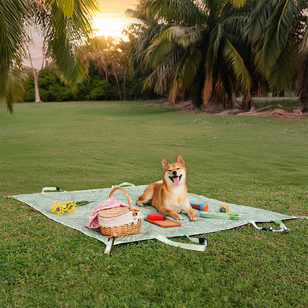Stile tropicale - Copertura per sedile posteriore impermeabile per picnic e auto 2 in 1