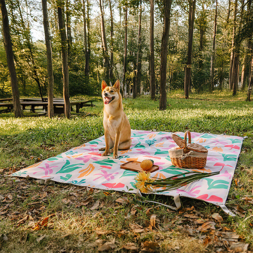 Stile tropicale - Copertura per sedile posteriore impermeabile per picnic e auto 2 in 1