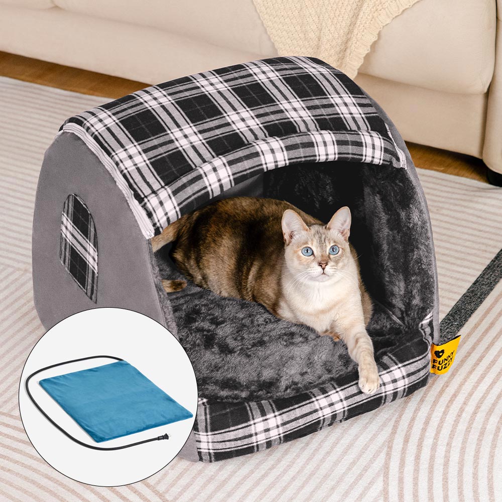 Letto ortopedico per gatti con plaid classico - Cabin Retreat