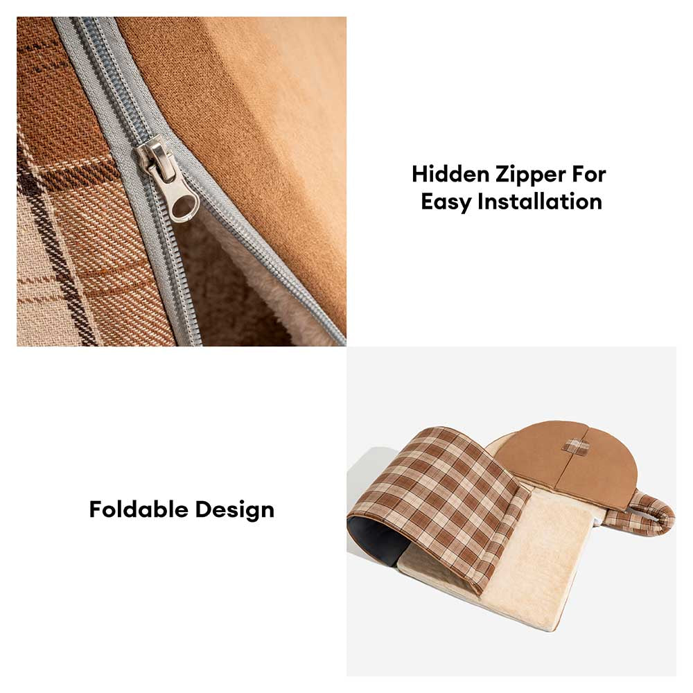 Letto ortopedico per gatti con plaid classico - Cabin Retreat