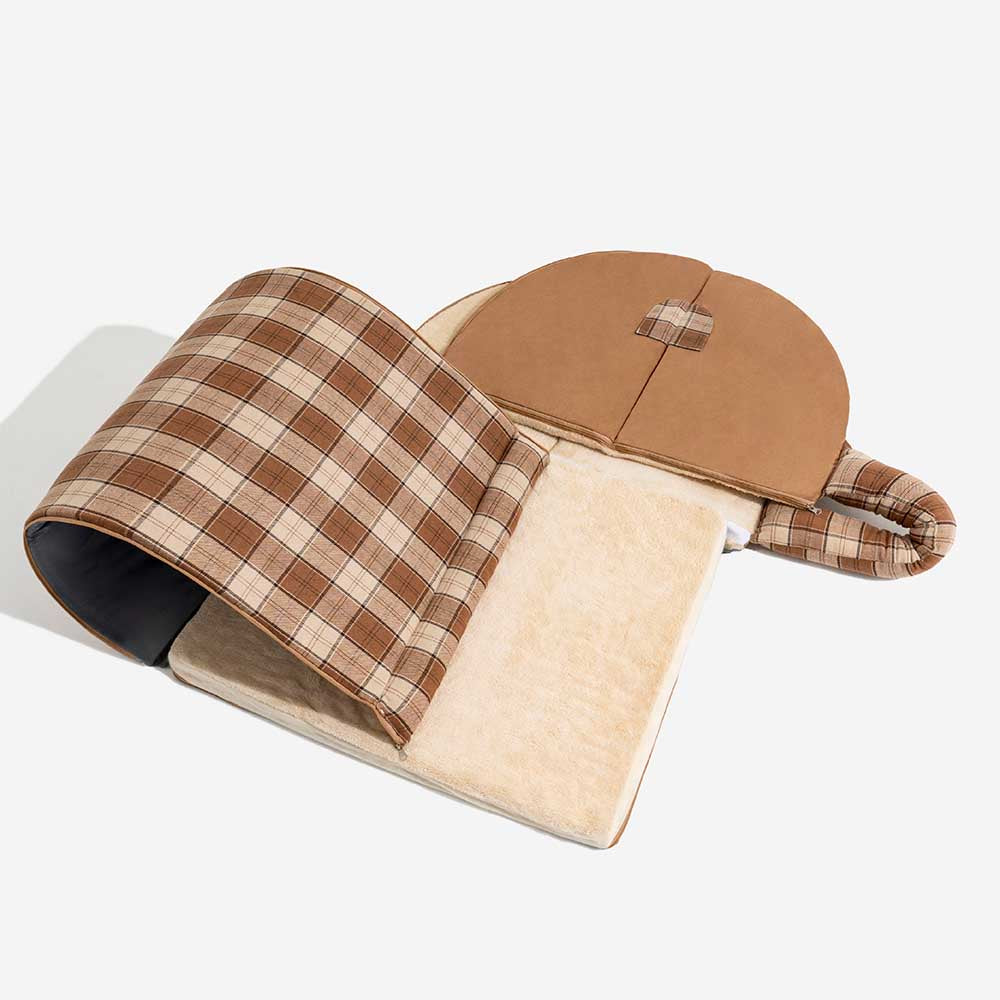 Letto per cani ortopedico Classical Plaid House - Rifugio caldo