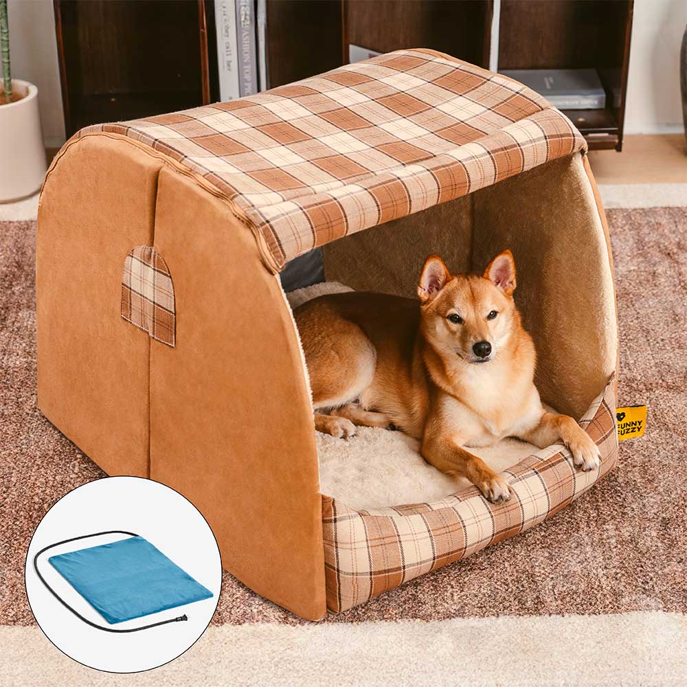 Letto per cani ortopedico Classical Plaid House - Rifugio caldo