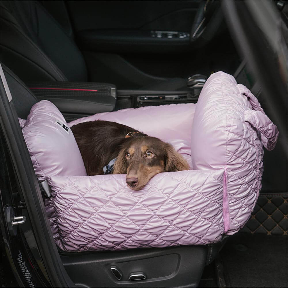 Letto rialzato per seggiolino auto per cani trapuntato di lusso Cloud