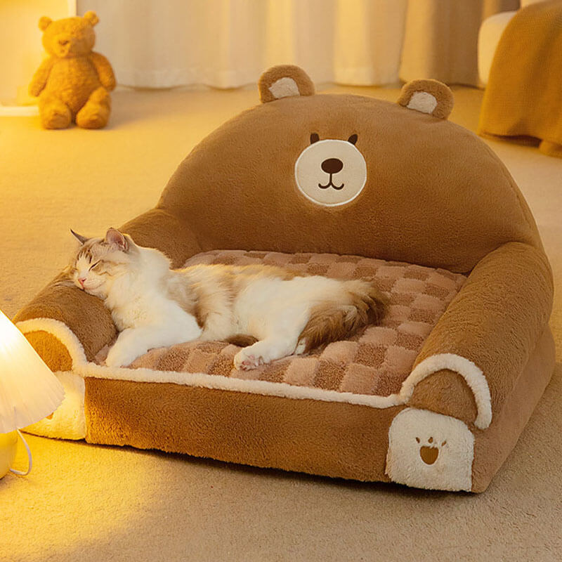 Comodo lettino calmante per animali domestici Adorabile divano letto per cani e gatti