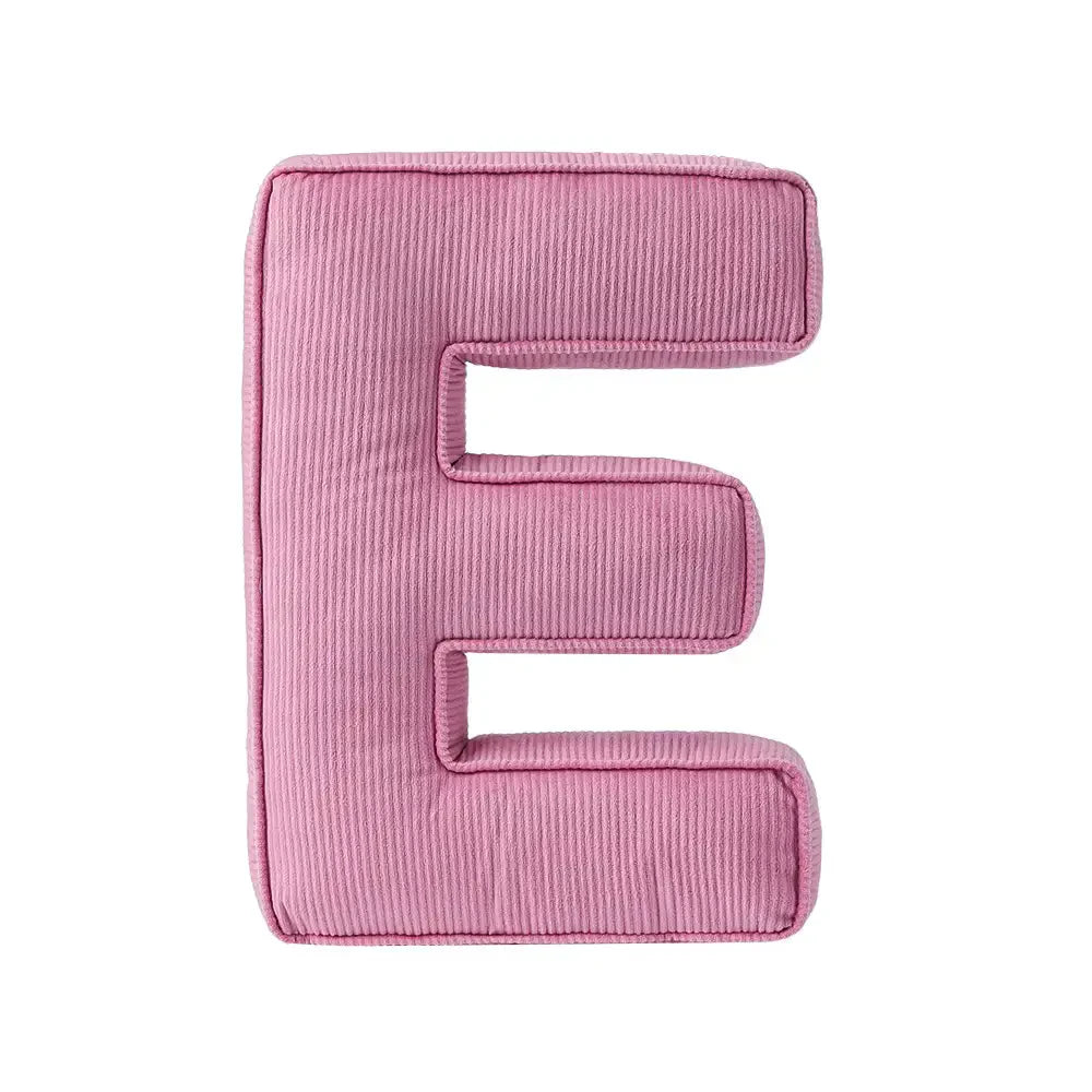 Cuscino a forma di lettera in corduroy morbido e abbracciante