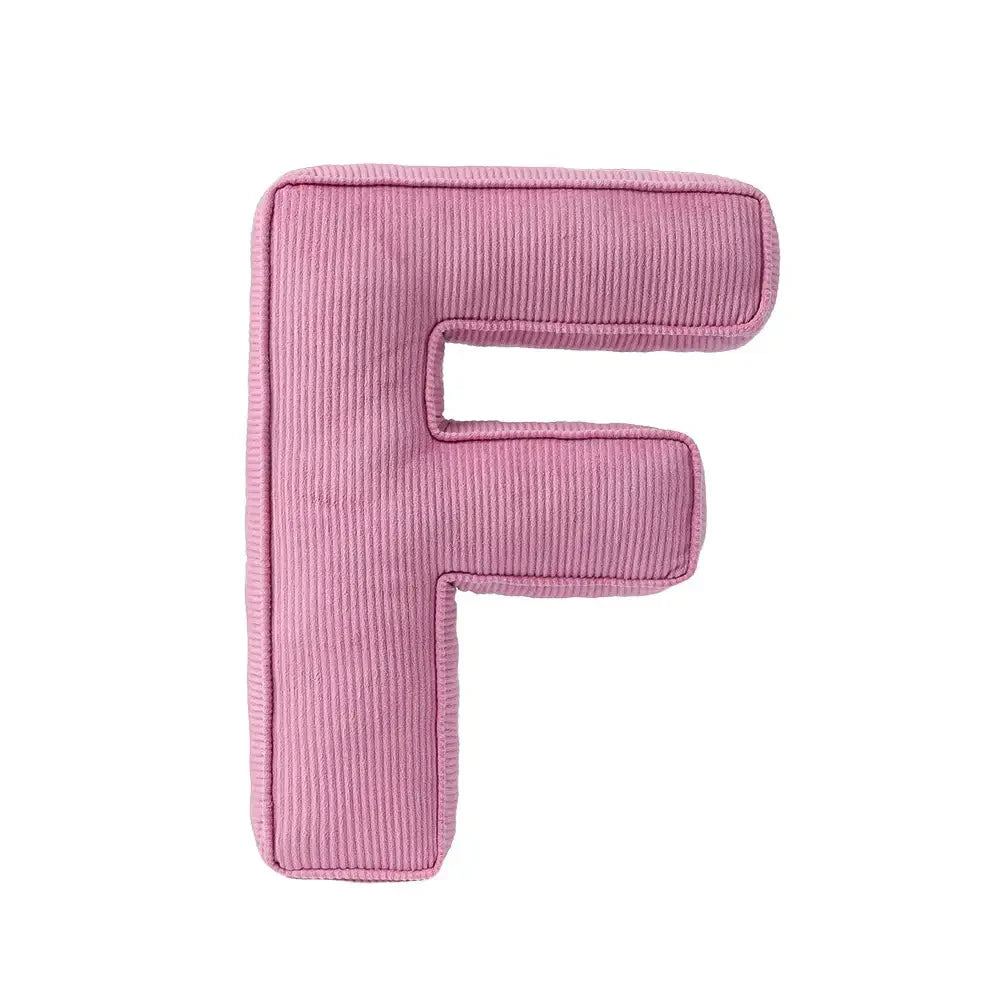 Cuscino a forma di lettera in corduroy morbido e abbracciante