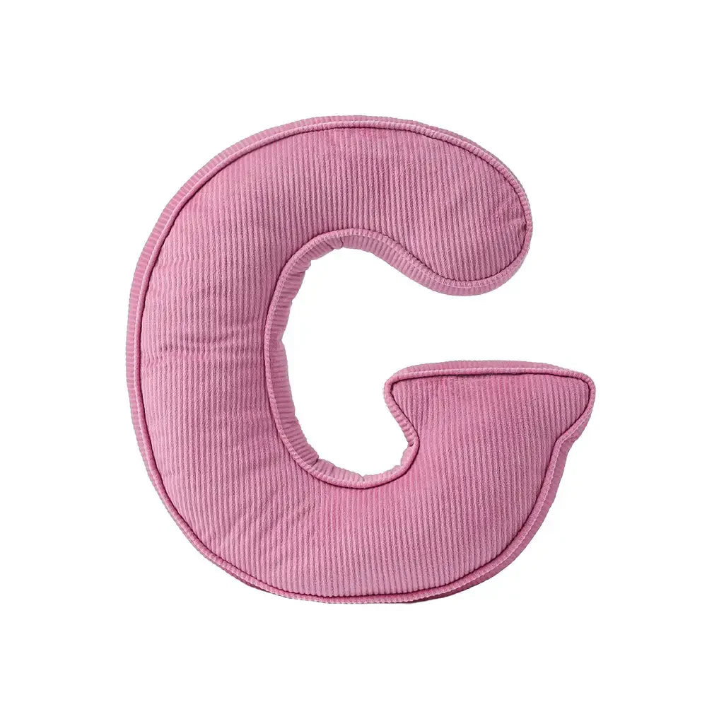 Cuscino a forma di lettera in corduroy morbido e abbracciante