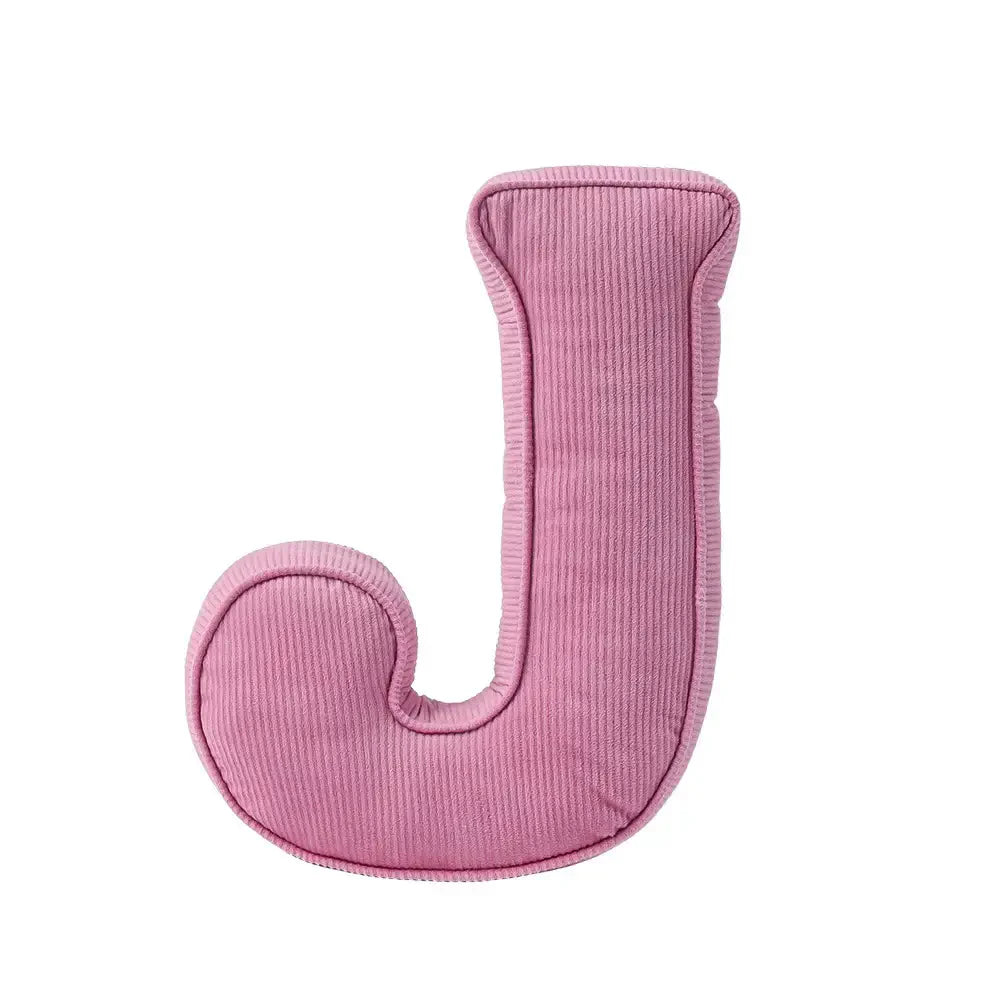 Cuscino a forma di lettera in corduroy morbido e abbracciante