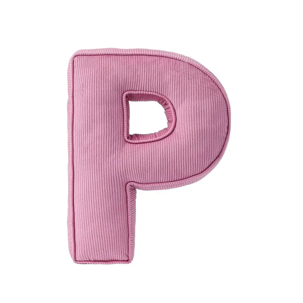 Cuscino a forma di lettera in corduroy morbido e abbracciante