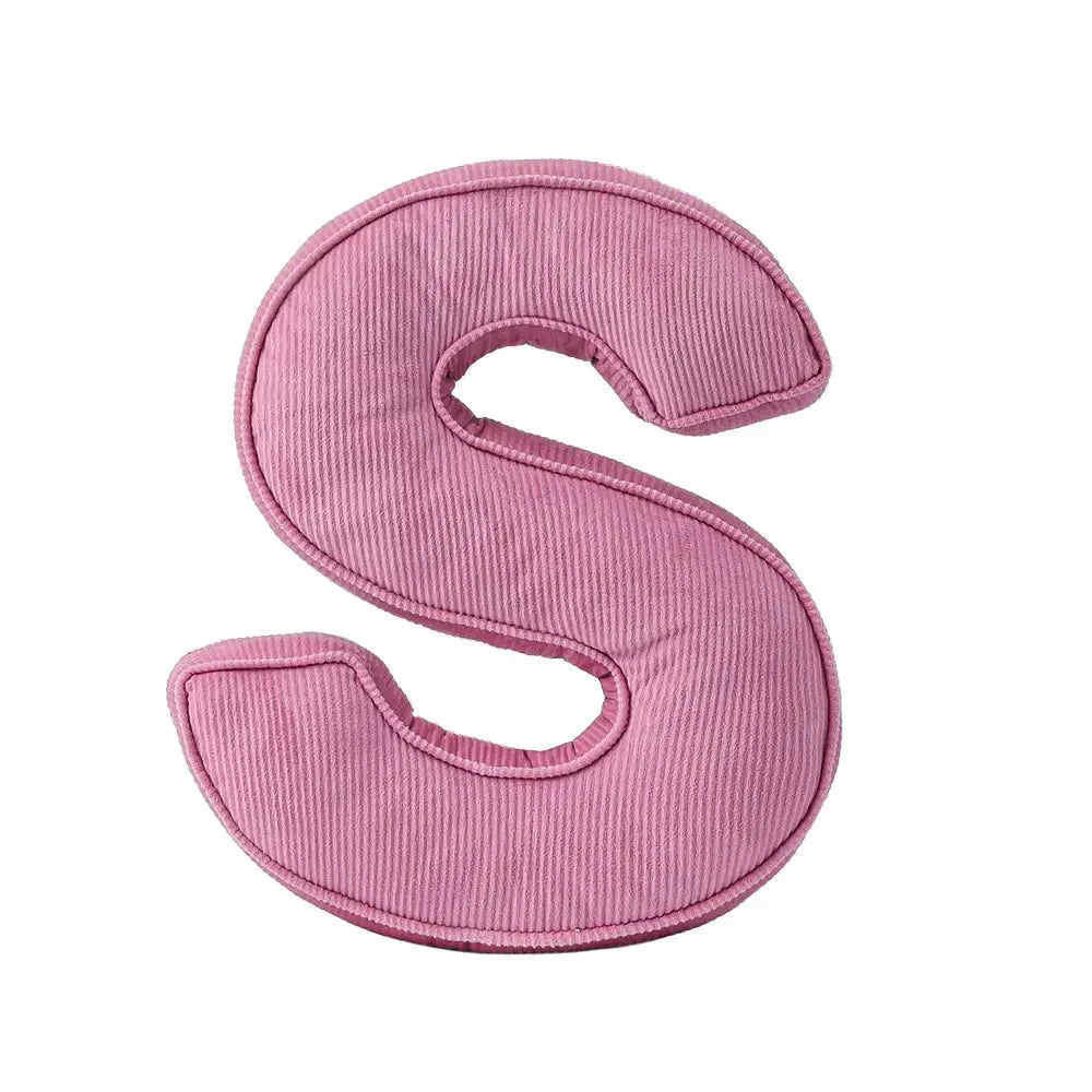 Cuscino a forma di lettera in corduroy morbido e abbracciante