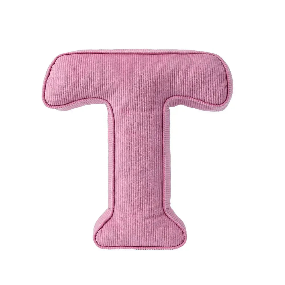 Cuscino a forma di lettera in corduroy morbido e abbracciante
