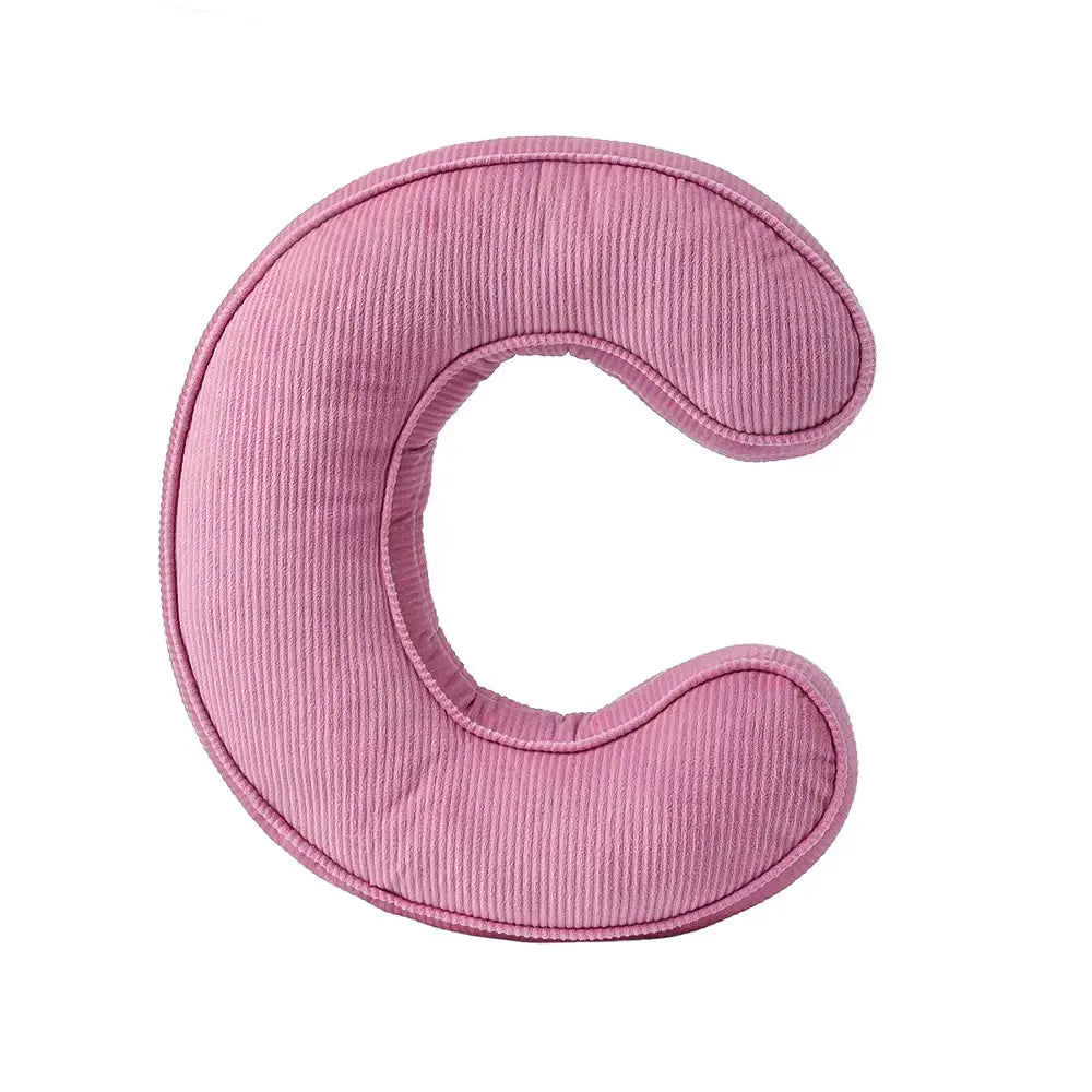 Cuscino a forma di lettera in corduroy morbido e abbracciante