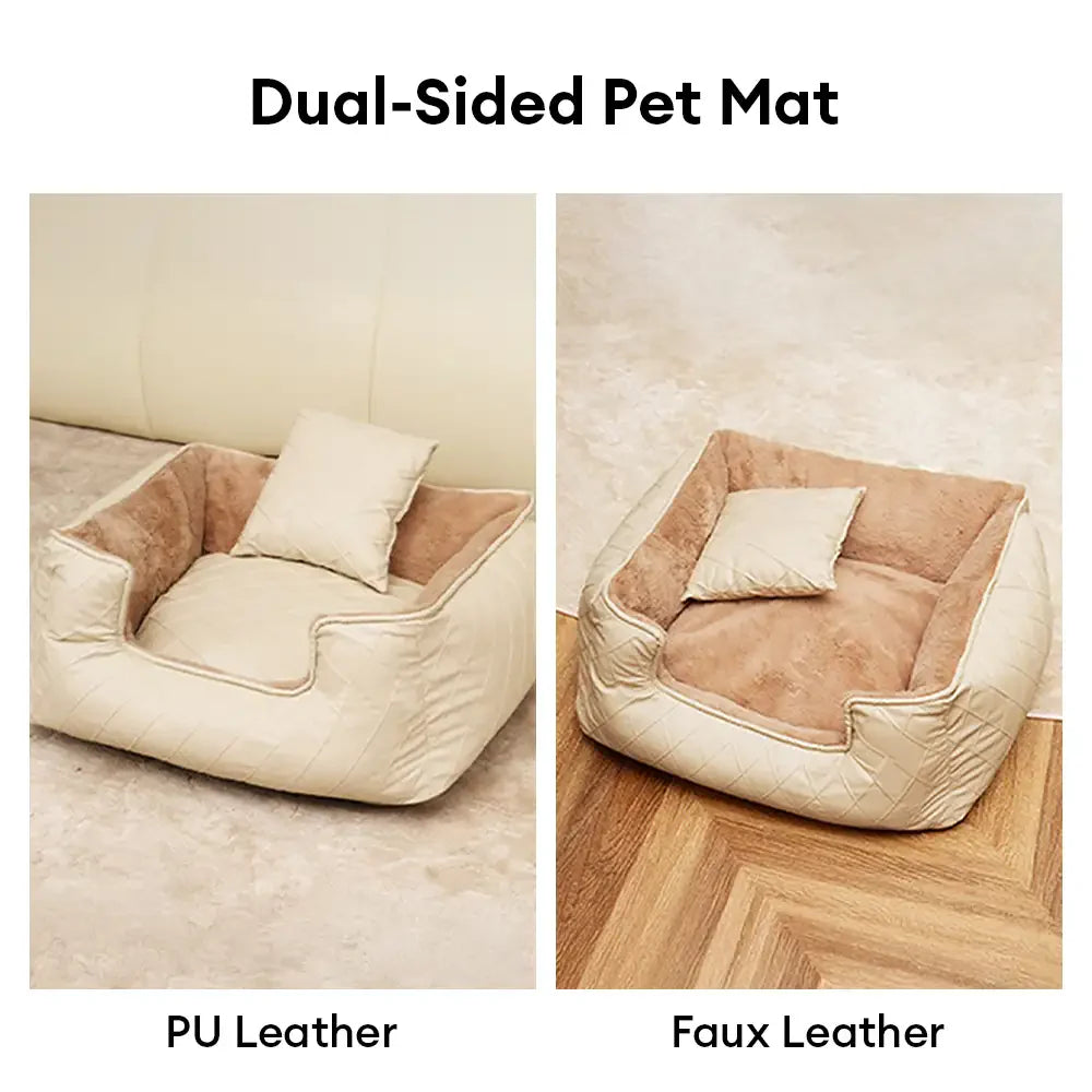 Letto quadrato per cani in pelle sintetica Cozy Diamond per cuccioli