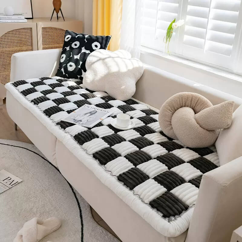 Coperta per animali in plaid patchwork, protettore per mobili, copertura per divano
