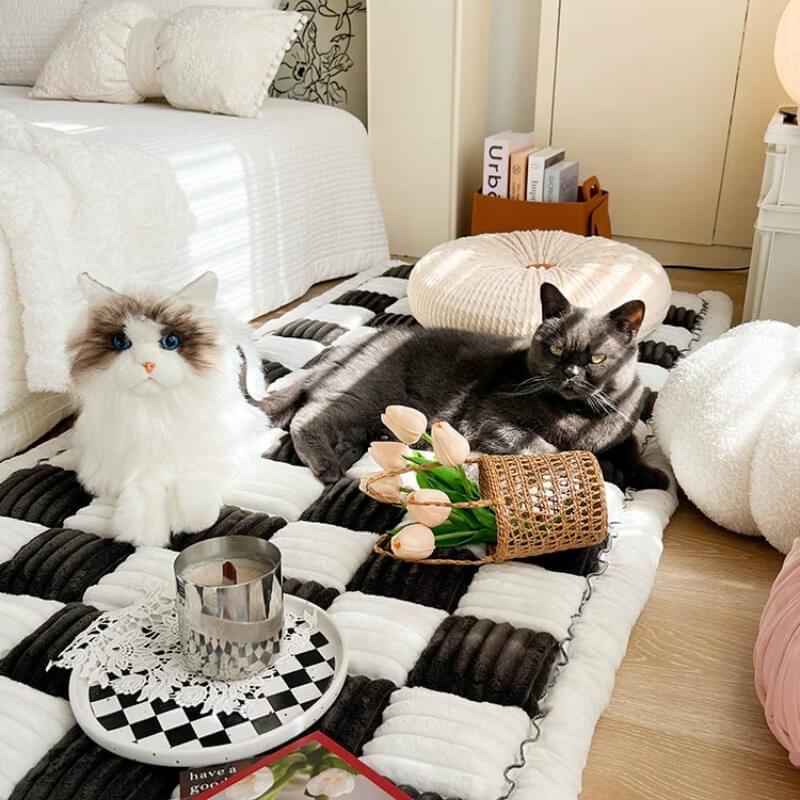 Coperta per animali in plaid patchwork, protettore per mobili, copertura per divano