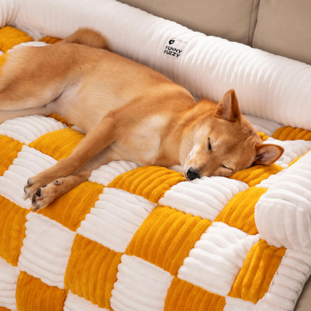 Coperta per animali in plaid patchwork, protettore per mobili, copertura per divano