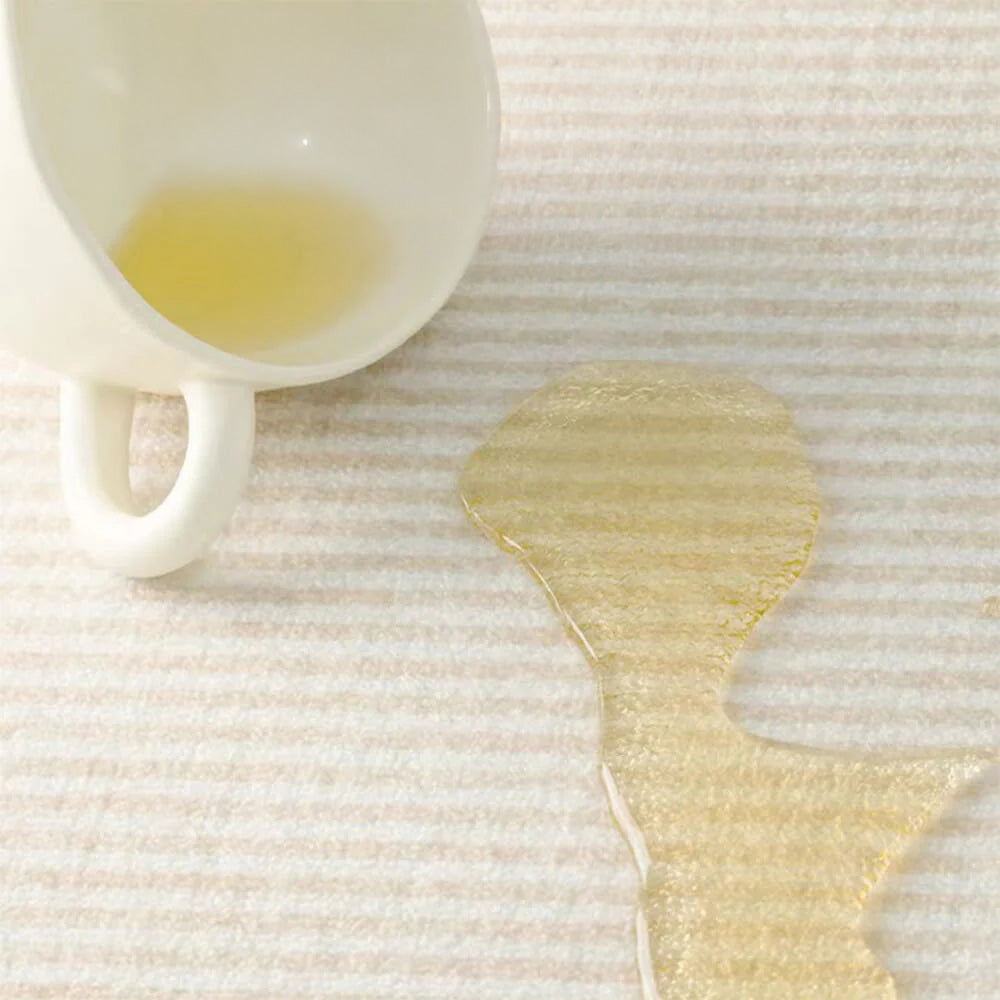 Tappeto in cashmere minimalista moderno a strisce cremoso