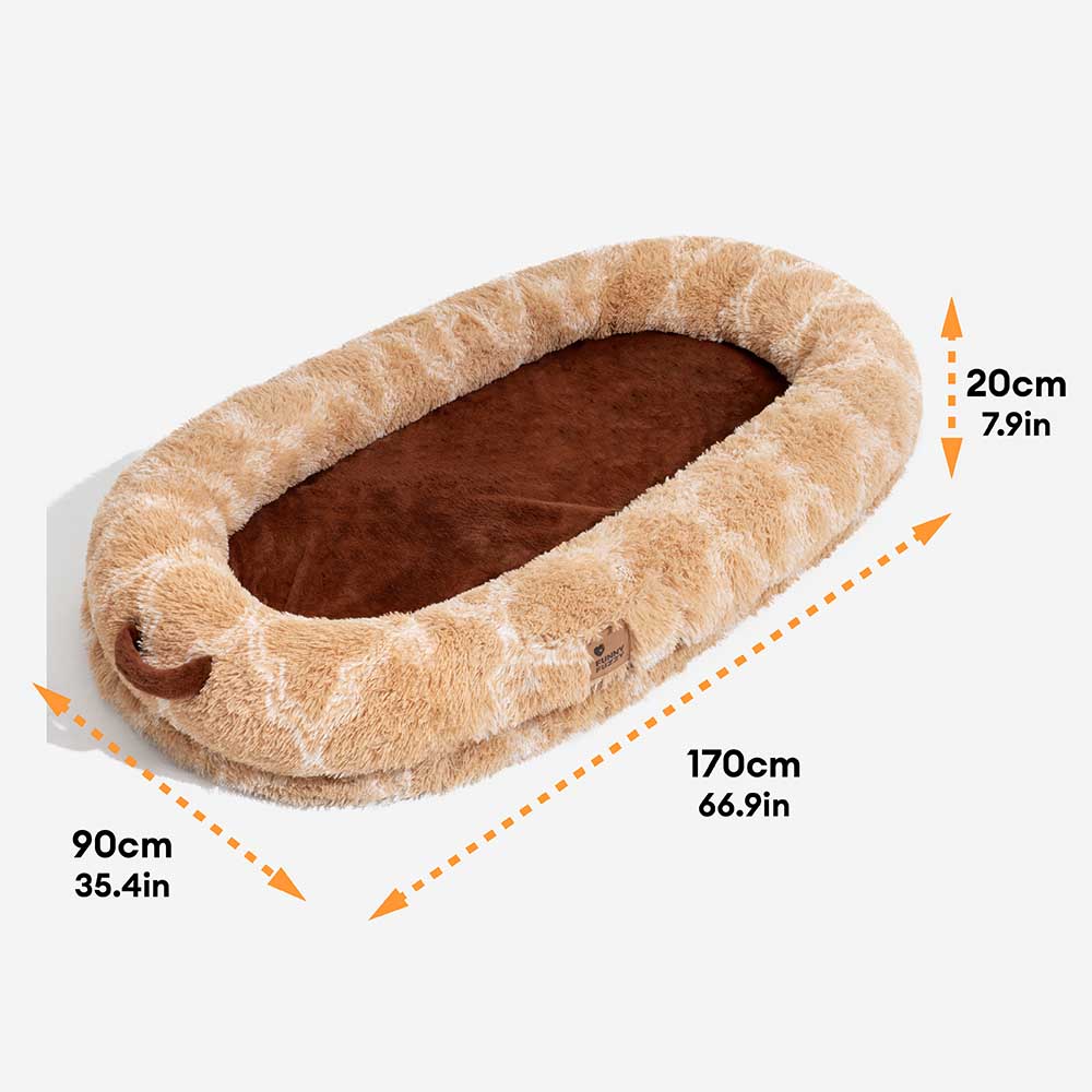 Cuscino per cani umano a ciambella super grande e morbido - Culla Coccola