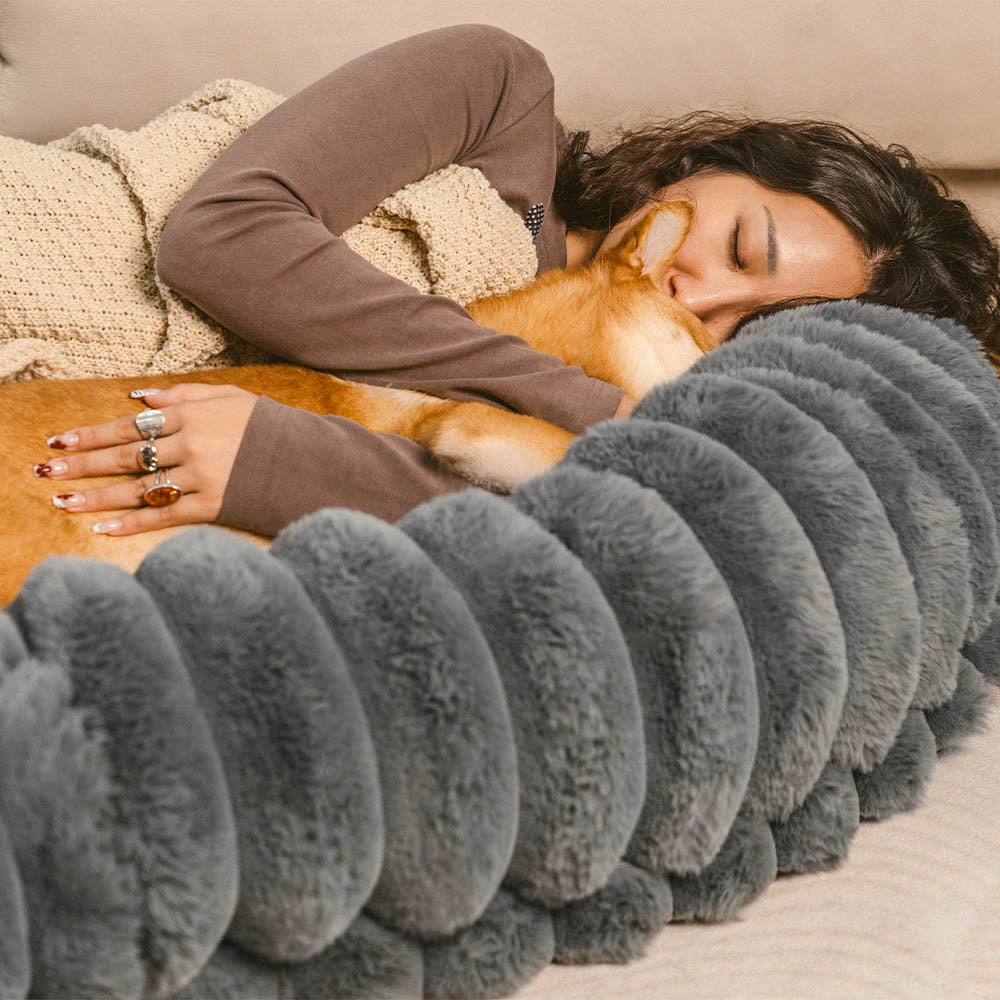 Cuscino per cani umano a ciambella super grande e morbido - Culla Coccola