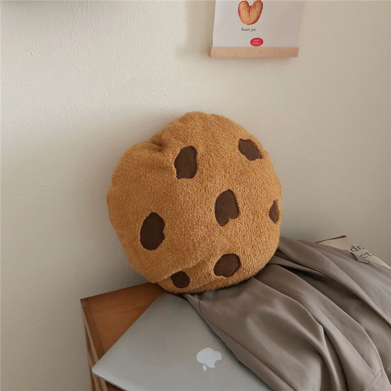 Cuscino a forma di biscotto carino, decorazione per camera da letto