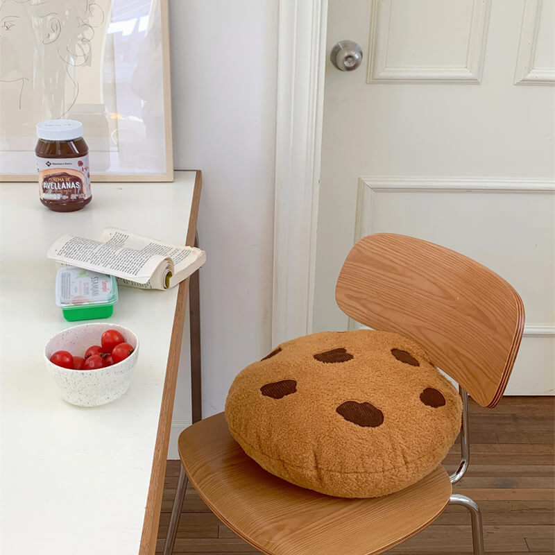 Cuscino a forma di biscotto carino, decorazione per camera da letto