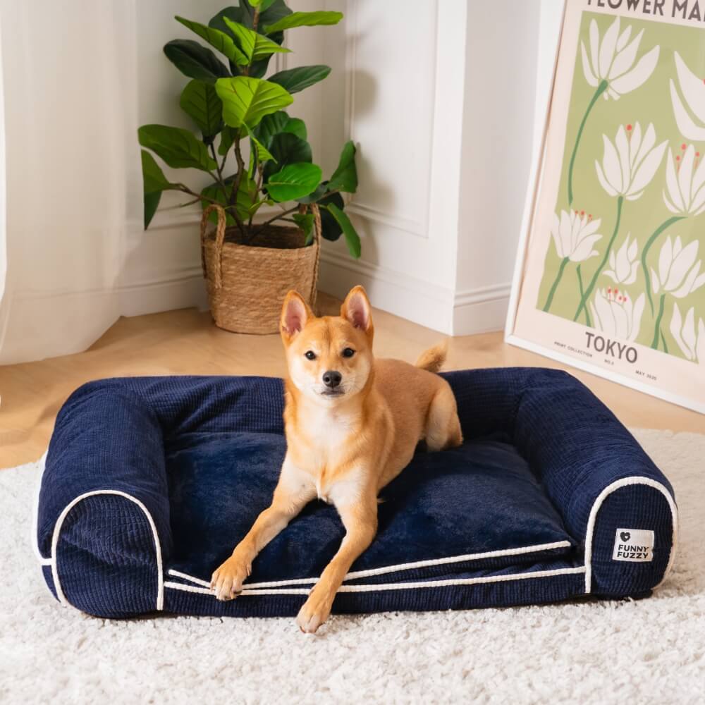 Divano Letto Ortodontico per Cani in Flanella Deluxe a Doppio Strato