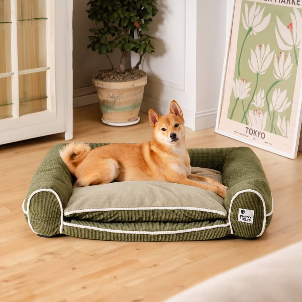Divano Letto Ortodontico per Cani in Flanella Deluxe a Doppio Strato