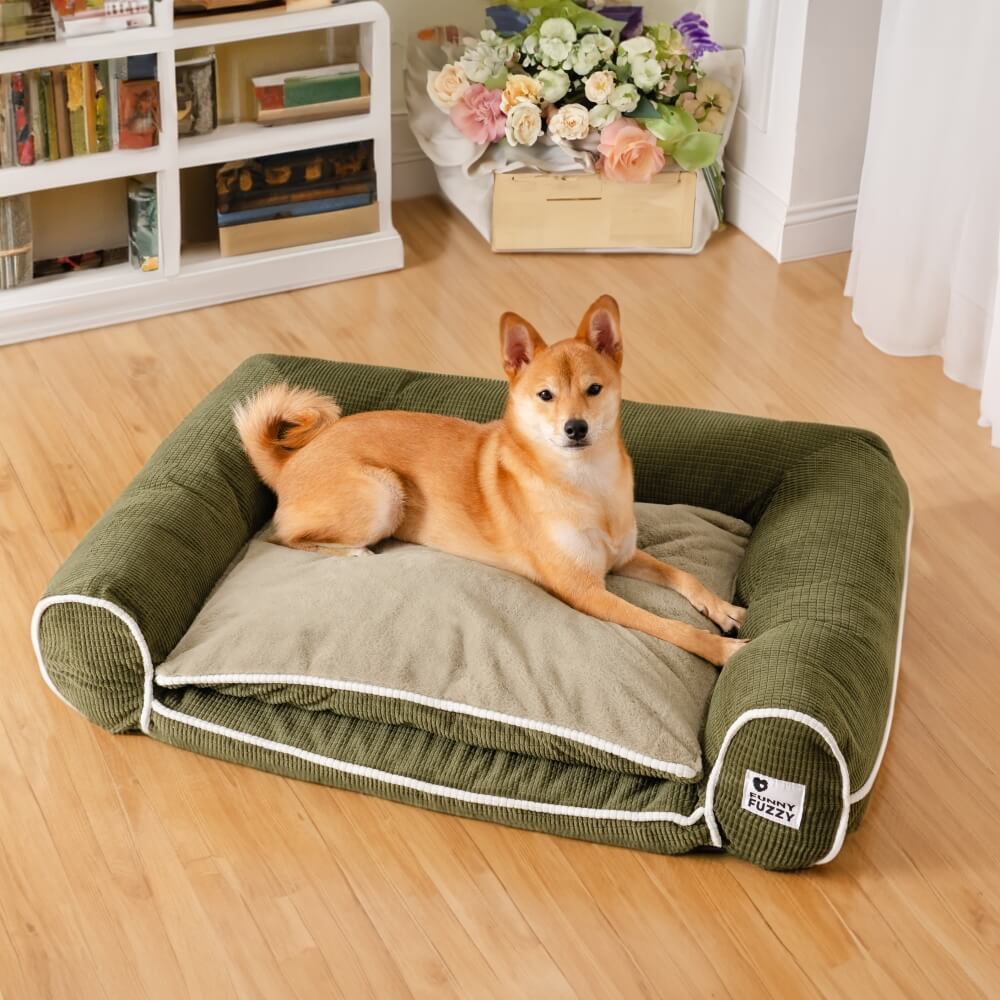 Divano Letto Ortodontico per Cani in Flanella Deluxe a Doppio Strato