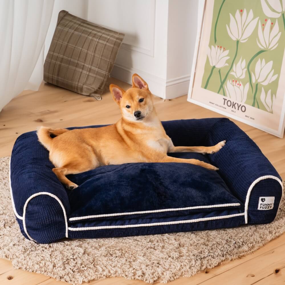 Divano Letto Ortodontico per Cani in Flanella Deluxe a Doppio Strato