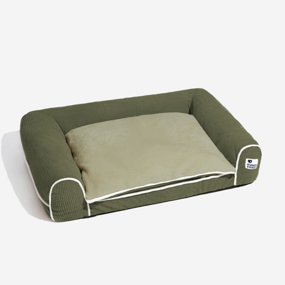 Divano Letto Ortodontico per Cani in Flanella Deluxe a Doppio Strato