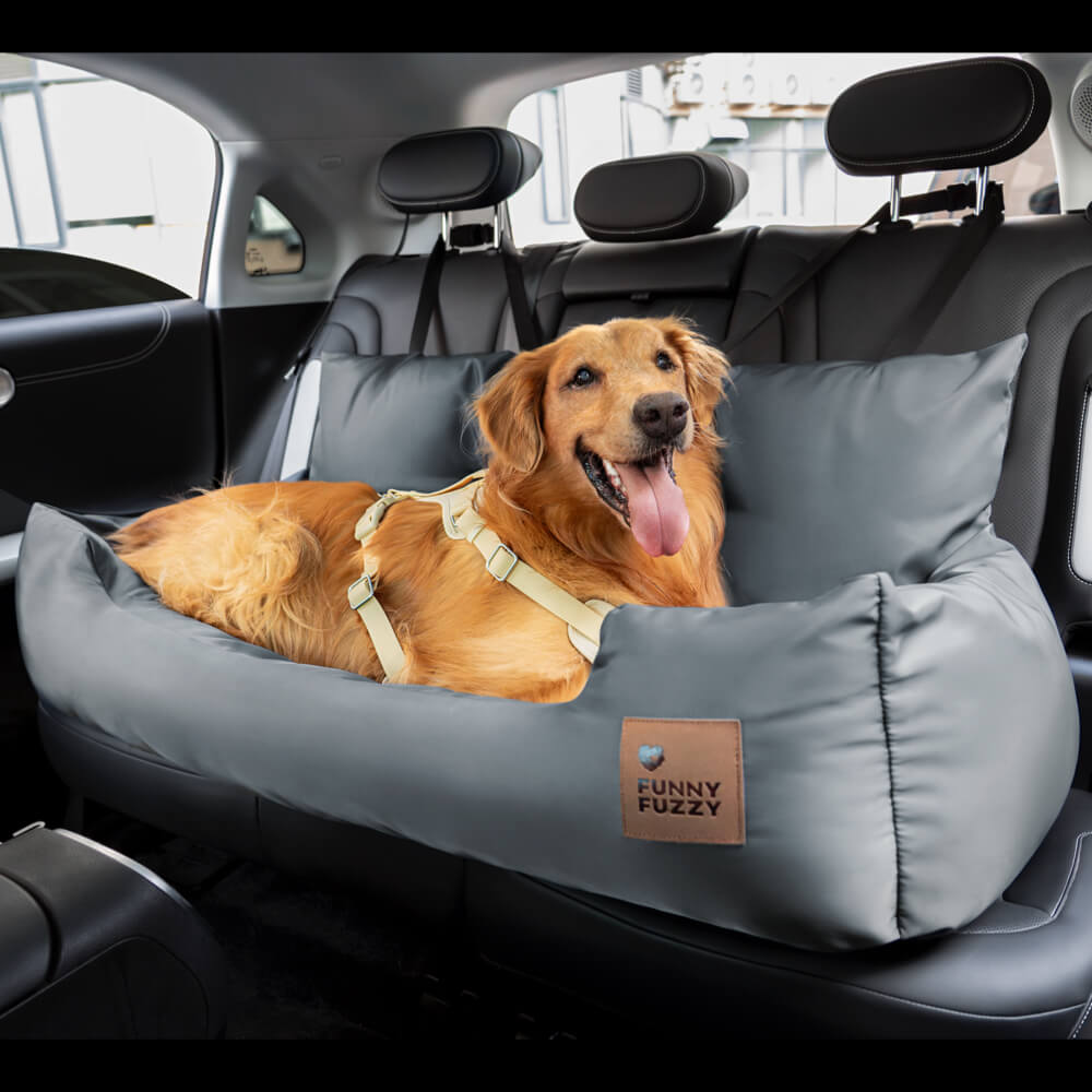 Sedile posteriore per auto per cani di taglia media, impermeabile, di sicurezza, con sostegno da viaggio