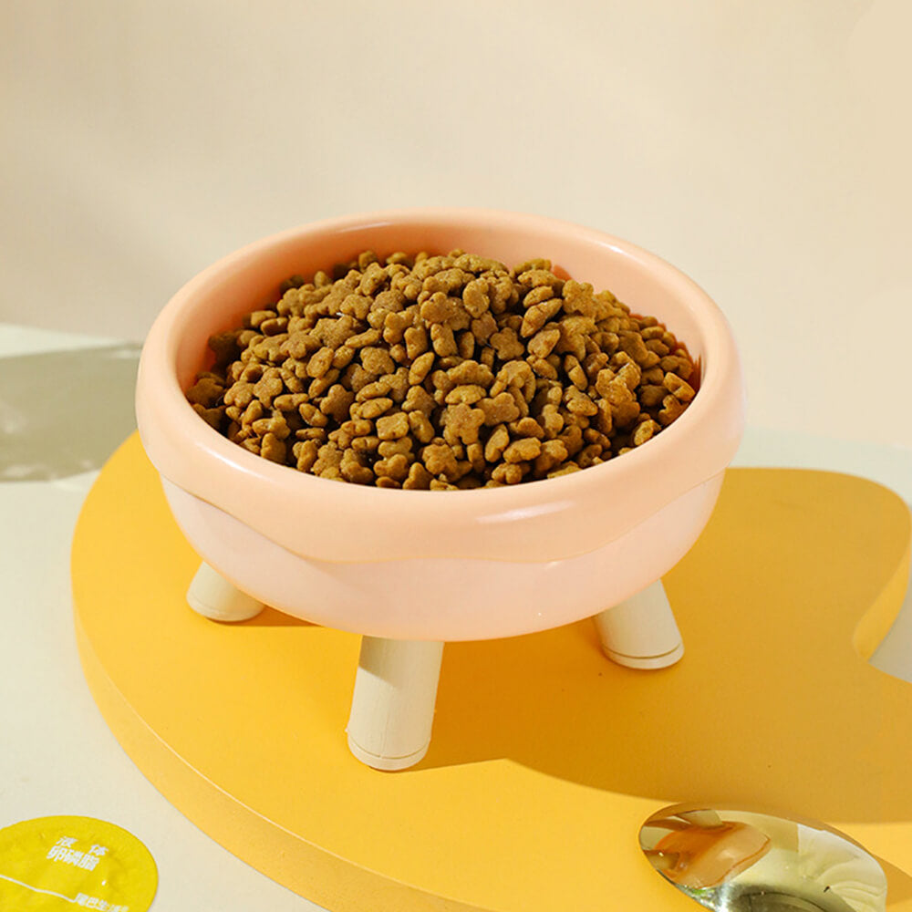 Ciotola per animali con protezione per il collo elevata a forma di donut