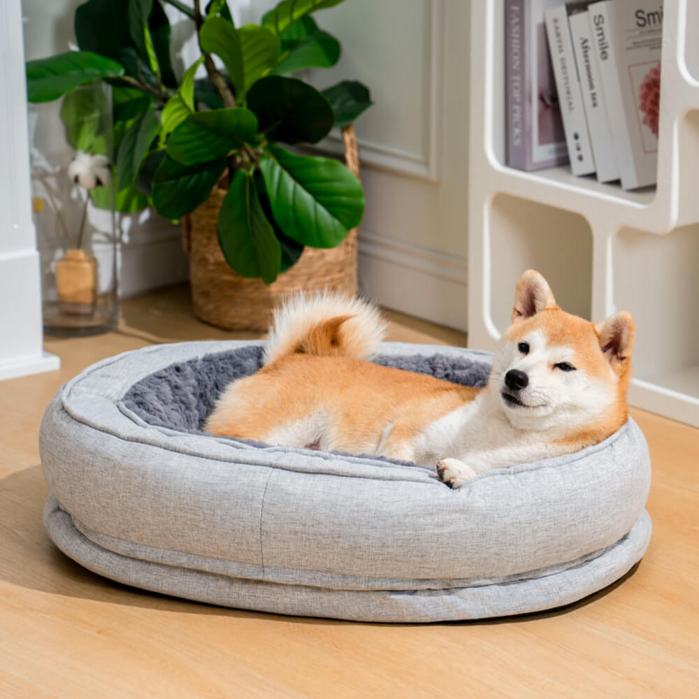 Letto ortopedico per cani a ciambella fluffy