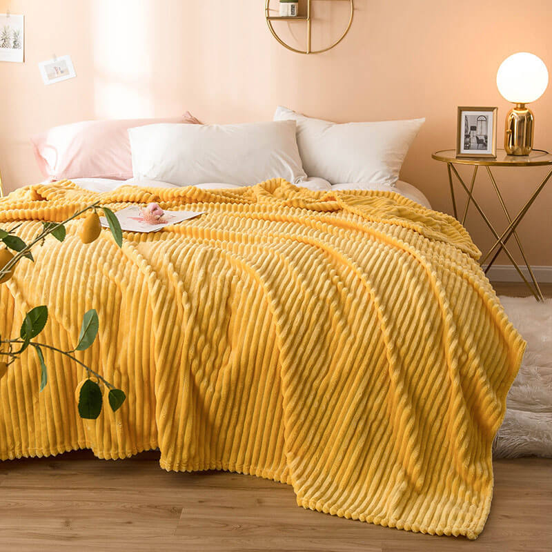 Coperta per divano letto in velluto latte bicolore