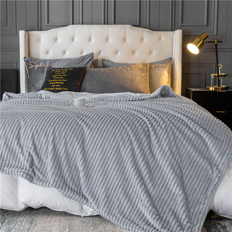 Coperta per divano letto in velluto latte bicolore