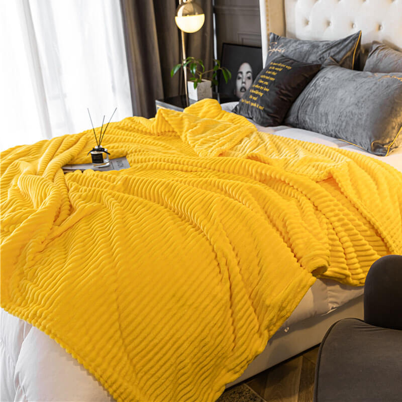 Coperta per divano letto in velluto latte bicolore