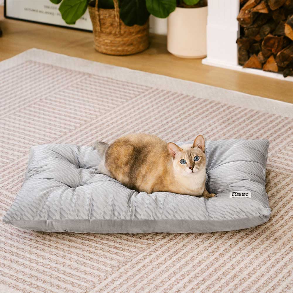 Cuscino per gatti lavabile rotondo e morbido, a doppia faccia, per il benessere.