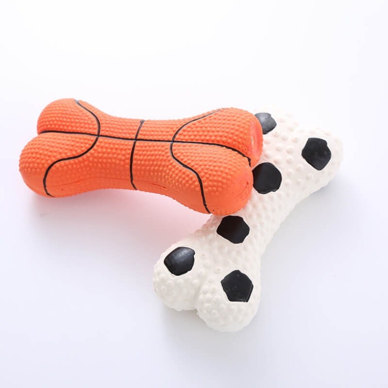 Giocattolo per cani durevole a forma di osso che squeaka