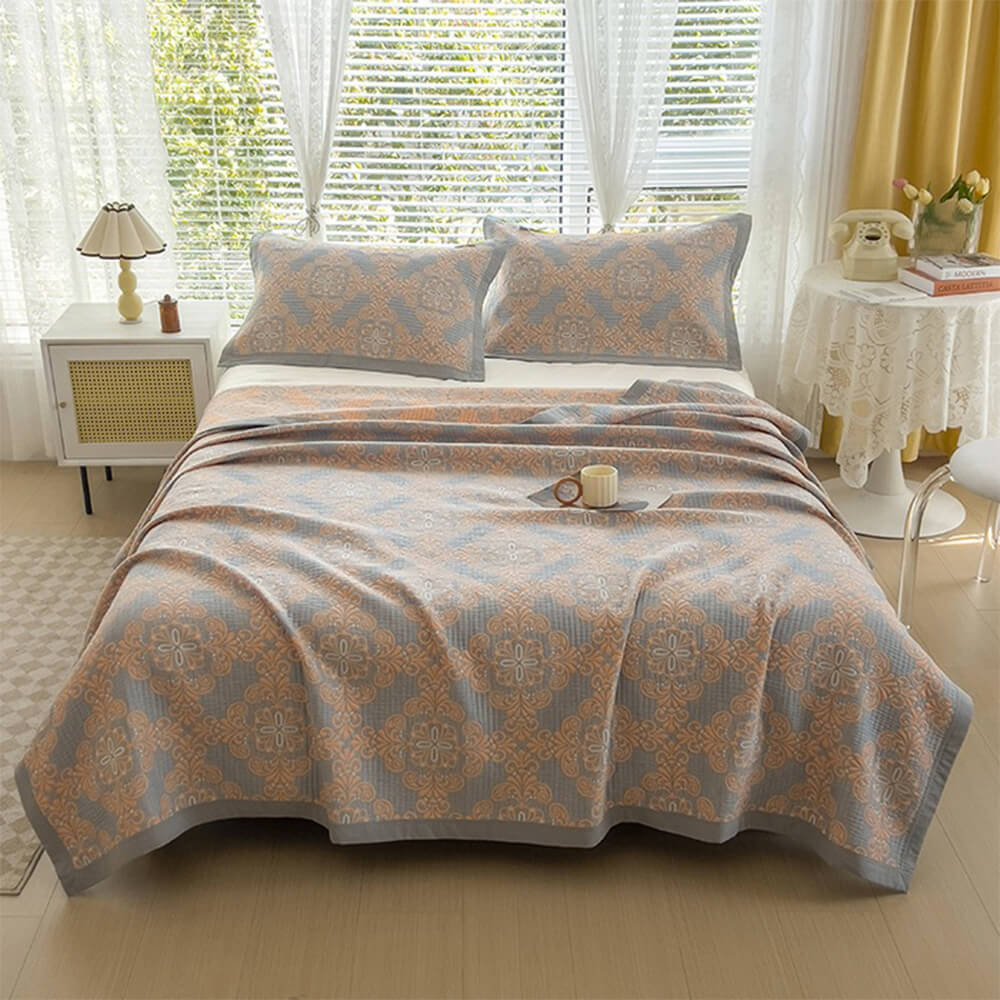 Eco-Friendly Cotton Stylish Geometric Bedspread Set